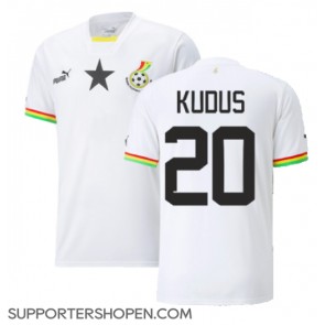 Ghana Mohammed Kudus #20 Hemma Matchtröja VM 2022 Kortärmad